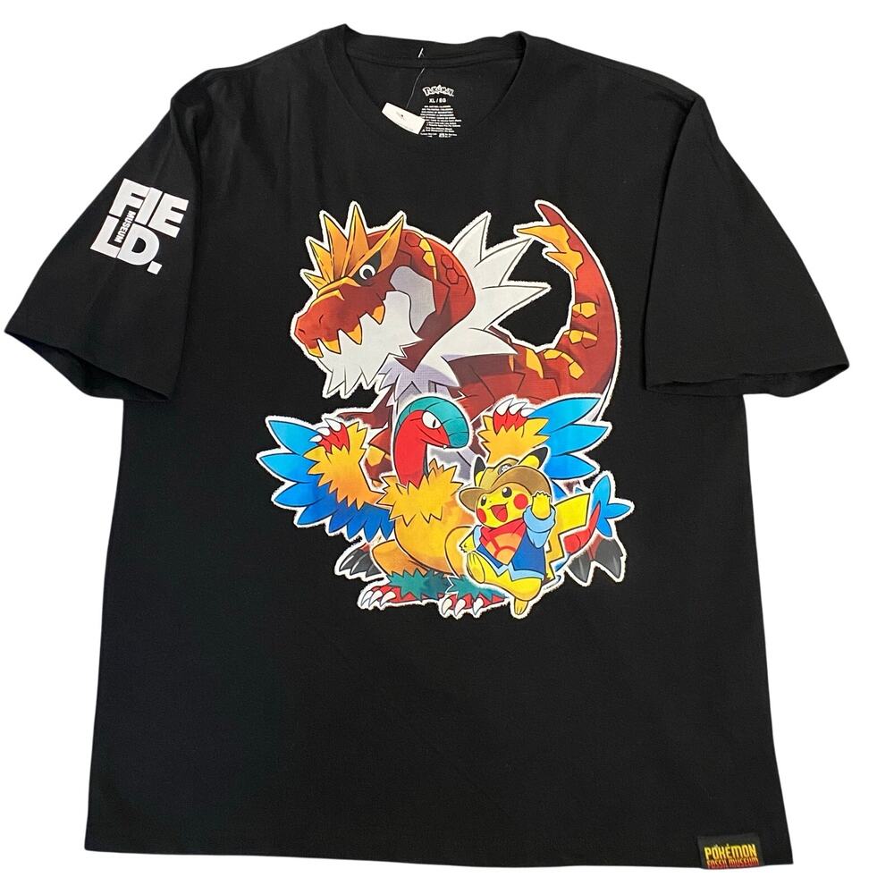 Pokemon x Field Museum Excavator Pikachu Tshirt Sz XL Black - Picture 1 of 12